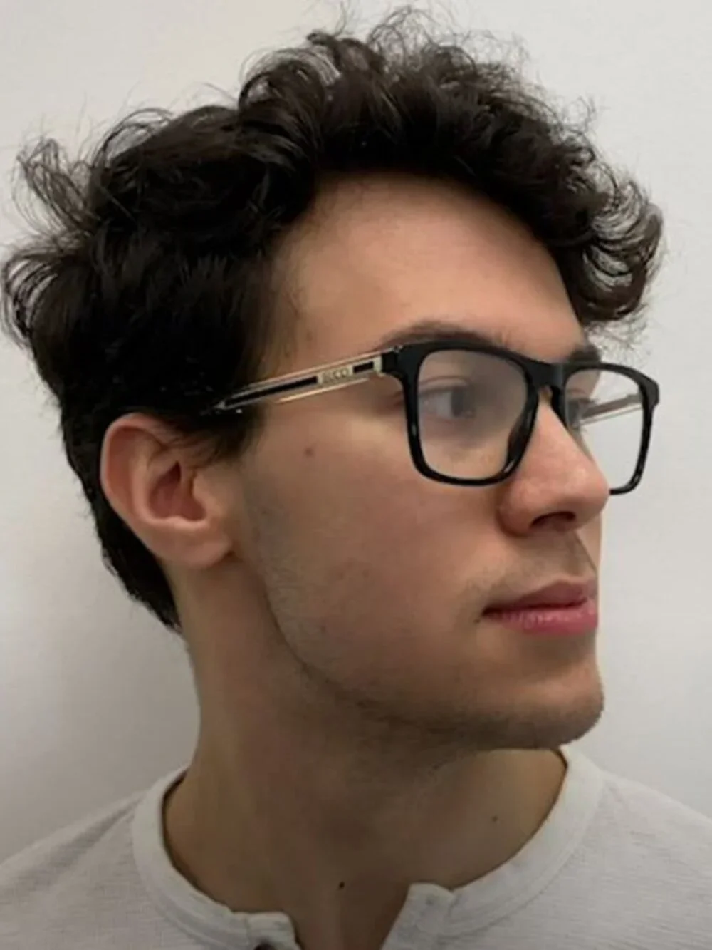 GUCCI GG0561ON 001 BLACK CRYSTAL SQUARE EYEGLASSES